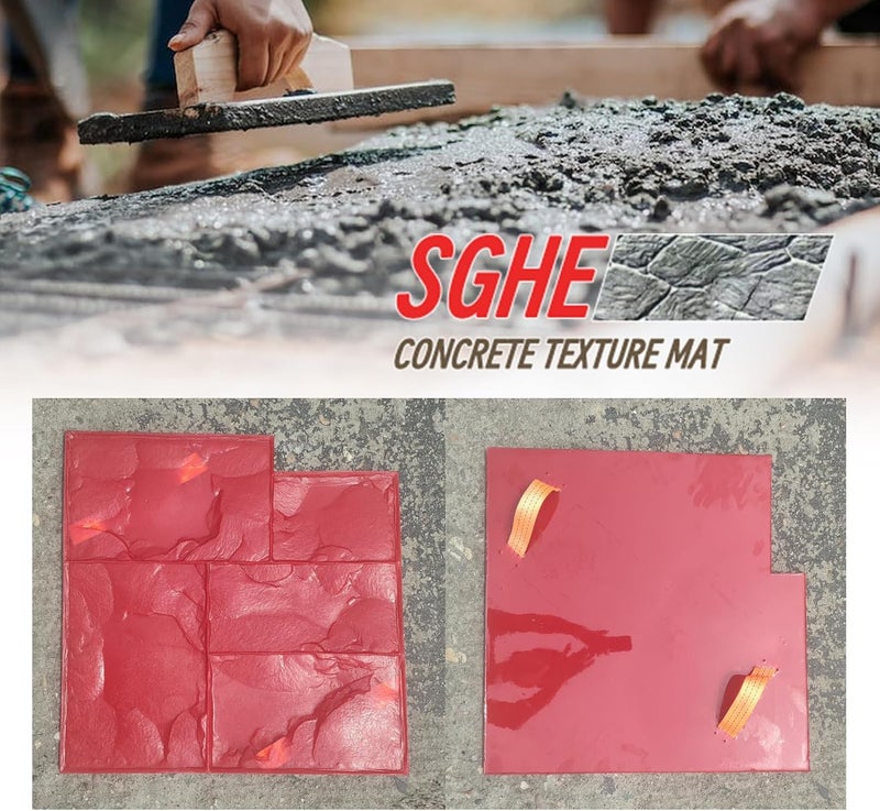 SGHE 23.6" x 23.6" Concrete Mold Stamps - Multiple Patterns and Textures, Stone Texture, Outdoor Stone Forms - Image 4